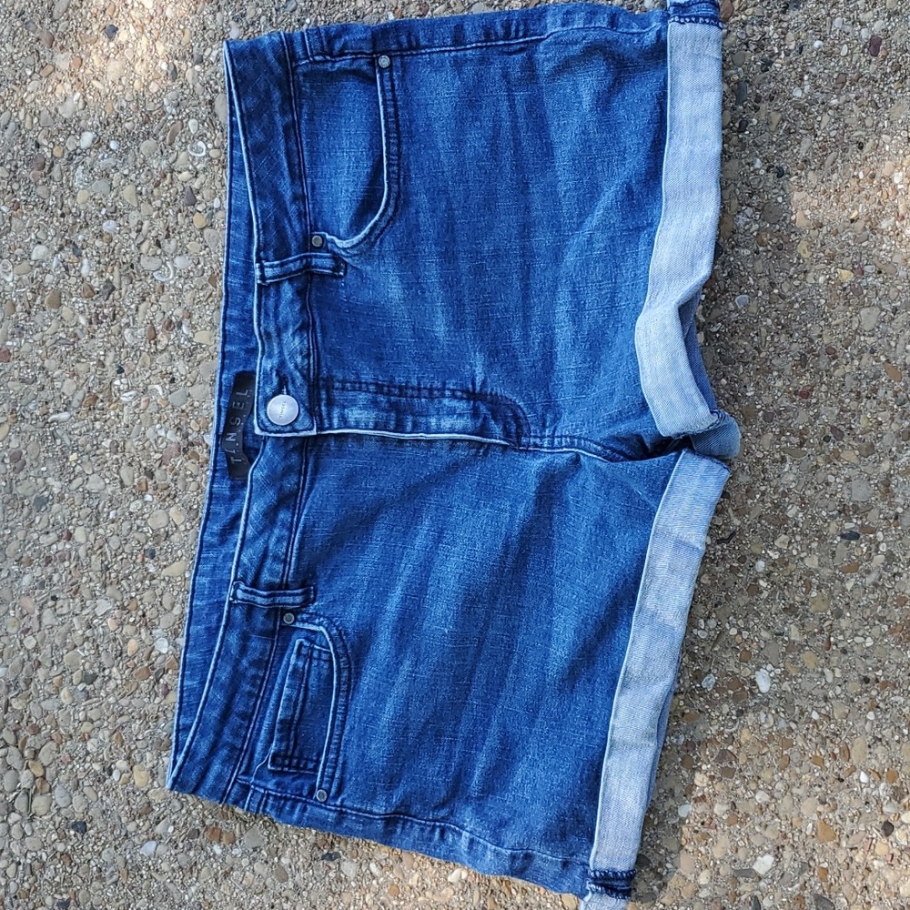 Tinsel Denim Jean Shorts 32 Summer Rolled Hem